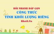Công thức tính khối lượng riêng D, đơn vị của khối lượng...